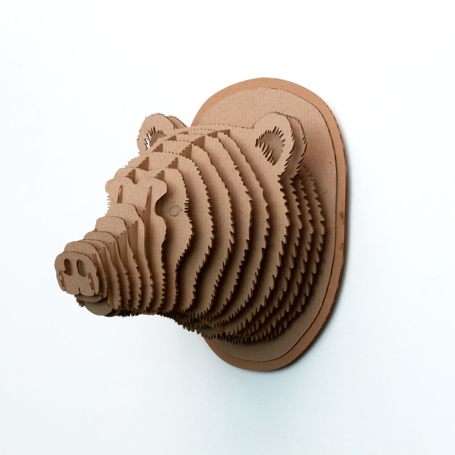 Конструктор. Голова носорога. Papercraft. 3D фигура из бумаги и картона.