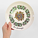 Винтаж: Винтажные французские тарелочки для сыра Gien. Тарелки винтажные. Olika Vintage. Интернет-магазин Ярмарка Мастеров.  Фото №2