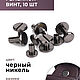 Ременной винт 4 мм, черный никель, 10 шт, Фурнитура, Санкт-Петербург,  Фото №1