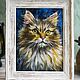 Картина маслом на холсте "Кот" в раме, 18x24см. Картины. Art-loveka. Интернет-магазин Ярмарка Мастеров.  Фото №2