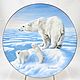 Тарелка Сокровища Арктики: Короли холма. Белые Медведи 1990, Тарелки декоративные, Тверь,  Фото №1